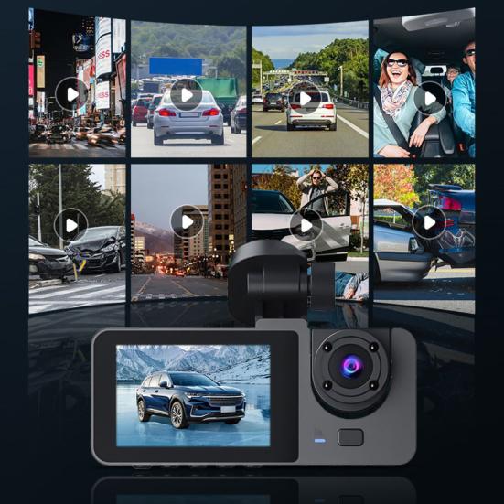 Автомобильная камера с G-сенсором, циклическая запись, защита на весь день, простая установка, передняя и задняя части