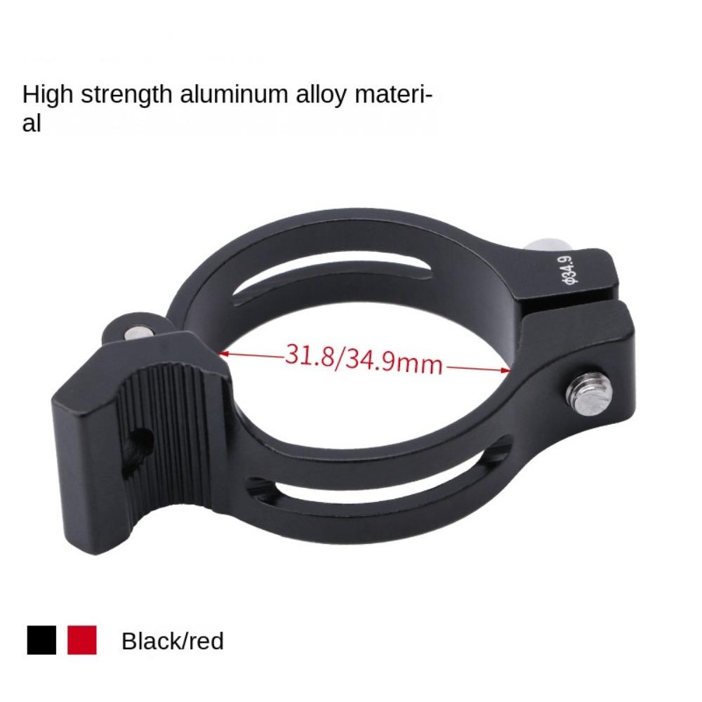 Red Black Bicycle Front Derailleur Clamp Aluminum Alloy Adapter New Braze-on Convertor