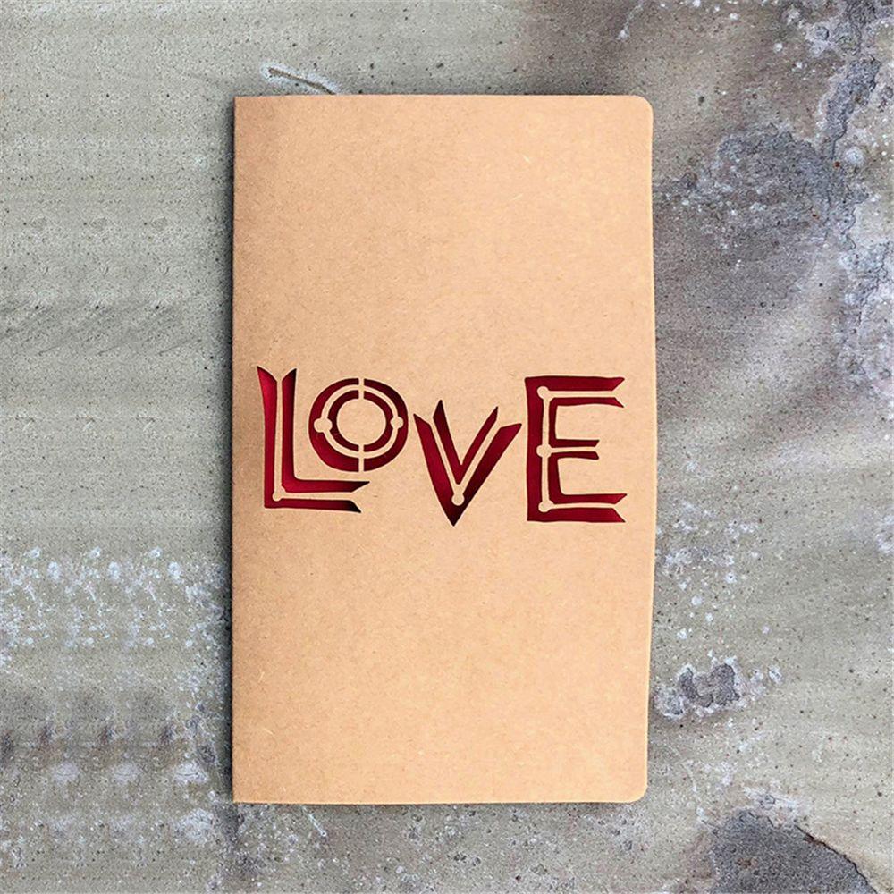 Юбилейная крафт-бумага День рождения Поздравление Любовь Сердце Пригласительная открытка Любовное украшение День святого Валентина