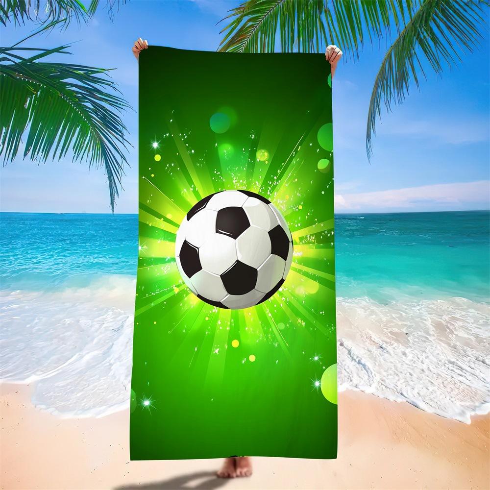 Water-Absorbing Portable Adult Football Beach Towel European, American And South American Bath Towel Digital Printing Factory