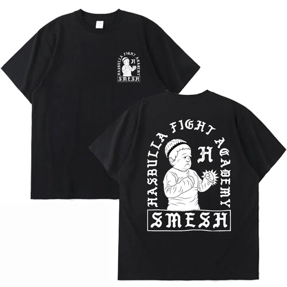 Классическая футболка Hasbulla Fighting Meme, подарок фанату, мини-футболка Khabib Blogger, женские футболки унисекс премиум-класса большого размера с графическим принтом