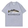 Смешная футболка с мемом Bomboclat Fish Модный тренд Y2k с коротким рукавом для мужчин и женщин Винтажный стиль