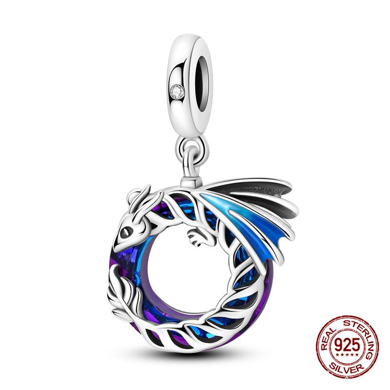 Original Charms Copper Luminous Chameleon Charms Beads Fits 3Mm Original Bracelet For Women Diy Fine Jewelry Gifts