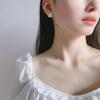 Зажимы для ушей в виде катушки от комаров без ушей, милые серьги с цветком для женщин