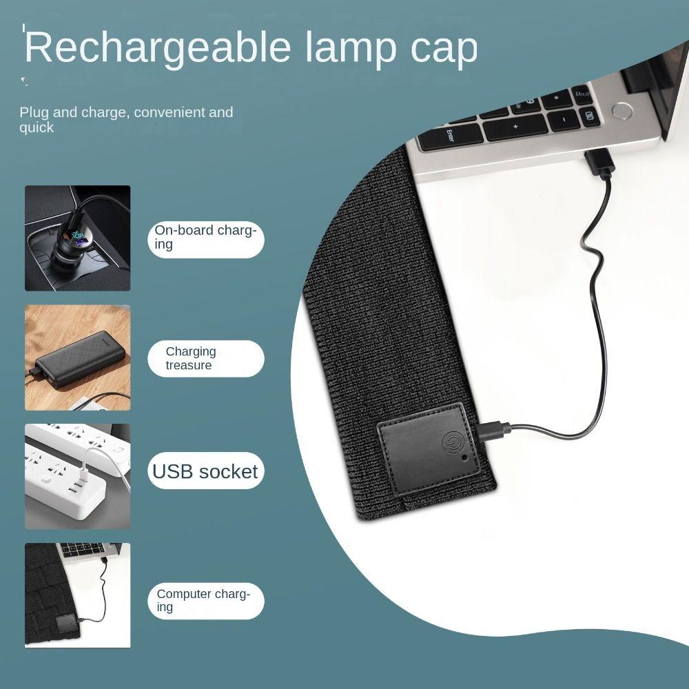 USB Luminous Running Hat Elastic Sports Light Head Hat Unisex LED Light Headband Exercise