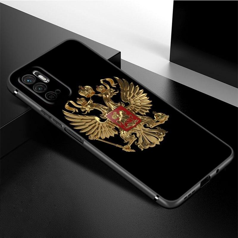 Чехол для телефона с эмблемой российского флага для Xiaomi Redmi Note 11 10 9 8 Pro 11T 5G 10T 10S 9S 9T 9i 9C 9A 8T, мягкий черный чехол из ТПУ