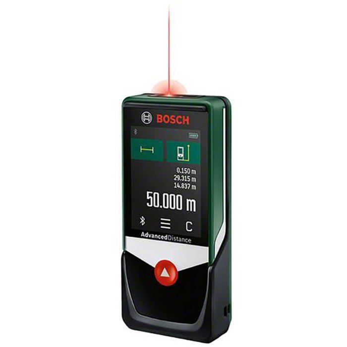 Bosch Home and Garden AdvancedDistance 50C Télémètre laser Bluetooth, écran tactile 50 m