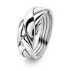 Кольцо Huajie Sterling Silver Braided Ring для женщин - Модные тайские серебряные фестивальные украшения S925