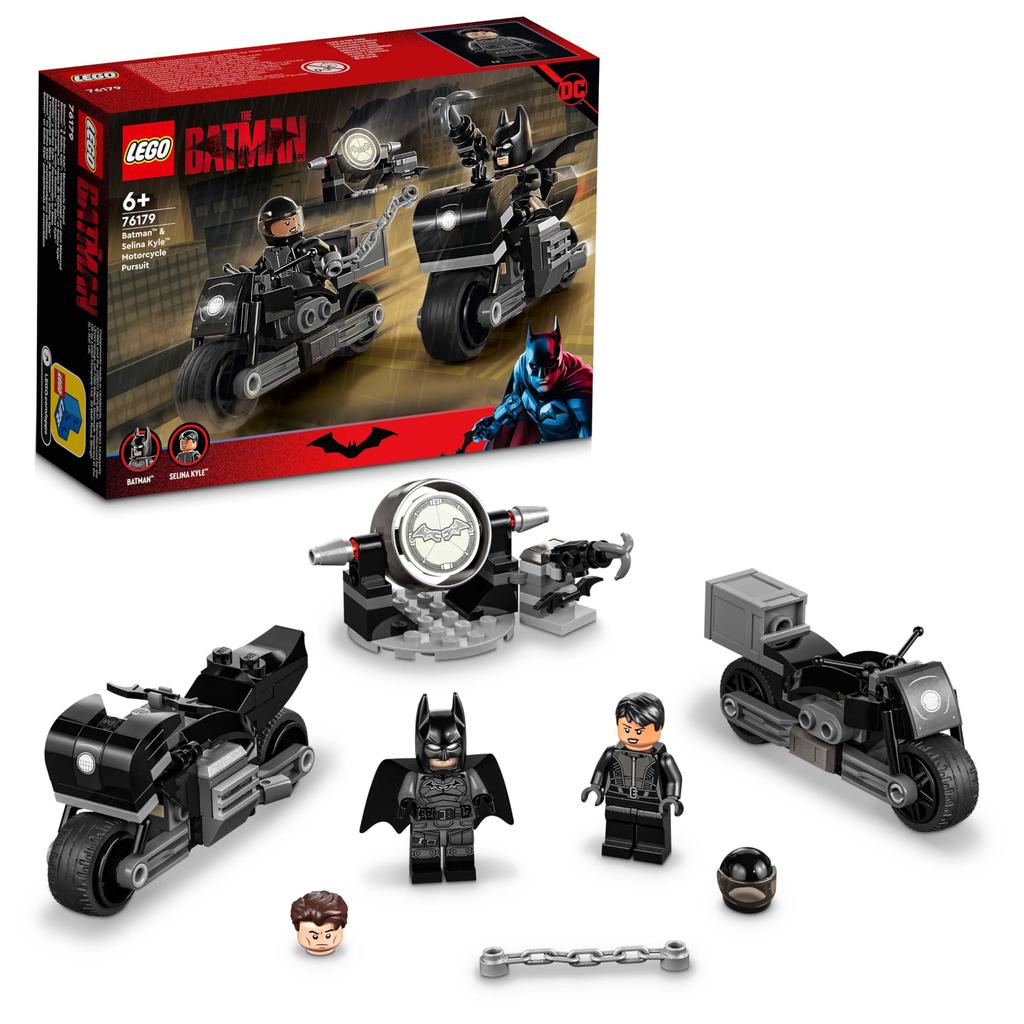 LEGO Super Heroes Batman Selina Kyle Motorcycle Chase 76179 Игрушечный блок Present Superhero American Comics Vehicle Vehicle Sentai Hero Boys 6 лет
