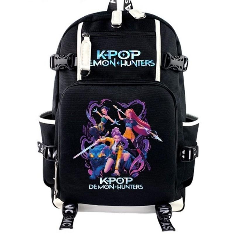 Kpop Demon Hunters Print Unisex Large Backpack Student School Waterproof Bag