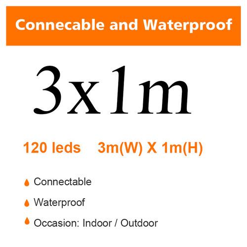 Светодиодная гирлянда-бахрома 3м х 1м, Рождественская гирлянда, Волшебная гирлянда, Внутреннее/наружное освещение для свадьбы, Домашняя вечеринка, Садовый декор, Новинка