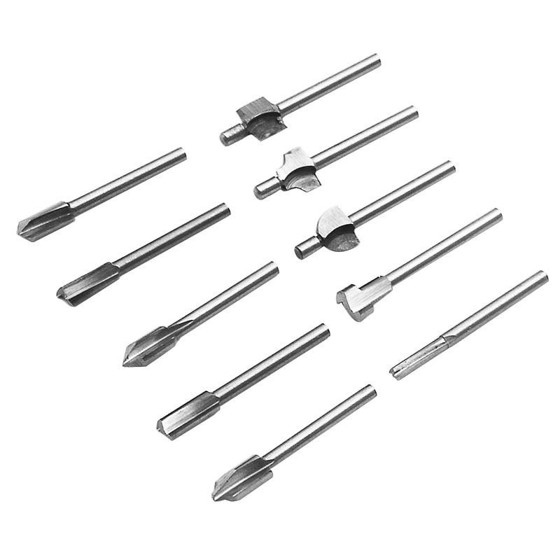 HSS титановый фрезерный роторный фрезерный станок для напильника, резьба по дереву, резной нож, резак, инструменты, аксессуары, хвостовик 3 мм, мини фрезы из быстрорежущей стали