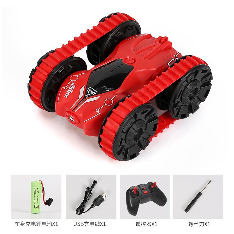 New Year Gift 2.4G Remote Control Roll-over Tracked Tank Double-sided Stunt Car Dipper Car Children's Gift Toy Car