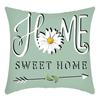 Fashionable Spring Flower Spring Elements Pillow Cover Linen Flower Cushion Pillow Cover