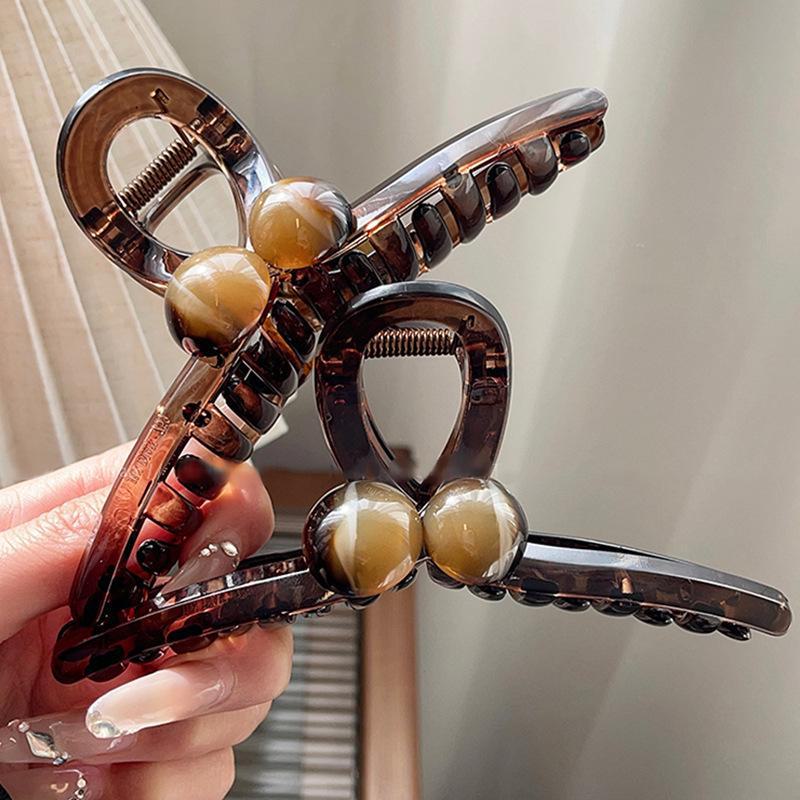 Большая круглая акриловая заколка-шпилька для волос Maillard - универсальная заколка-акула для повседневного использования