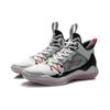 Li Ning Liren 1 Амортизирующие Скользкие Устойчивые к Истиранию Средние Баскетбольные Кроссовки Мужские Белые ABAQ059-3