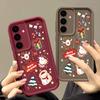 Мультяшный чехол с принтом рождественской елки для Samsung S25 Ultra S24 FE S23 S22 A56 A36 A16 A15 A55 A35 Мягкий матовый противоударный чехол для телефона из ТПУ