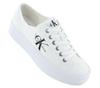 Calvin Klein Vulc Platform Essential Mono Shoes - Women's Platform Sneakers In Canvas White YW0YW01030-YBR ORIGINAL