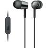 Sony Sony MdrEx155ap In Ear Earphone Headphone Headset With Microphone For Calls Black Mdr Ex155ap B