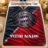 Flannel BlanketBayern Munich Custom Name Text Personalized Soft Warm Throw Blanket Home Decor Gift