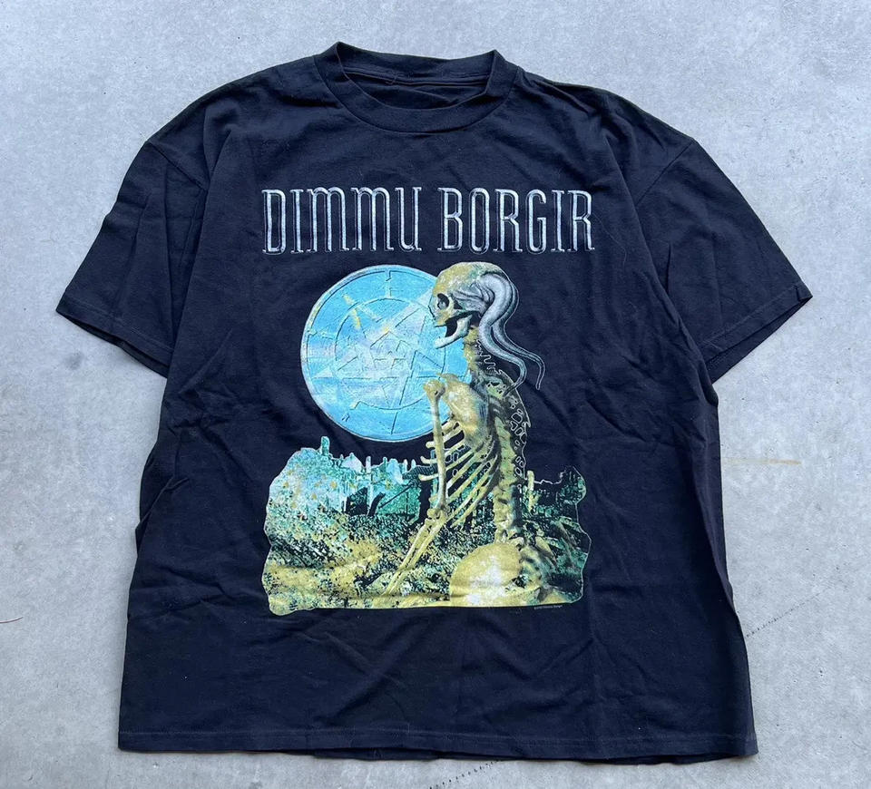 Винтажная футболка Dimmu Borgir 2003 года унисекс Классическая мужская одежда