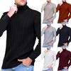Трикотажная рубашка с высоким воротником и длинными рукавами, повседневная рубашка с однотонным дном