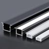 2010 2310 Черный светодиодный алюминиевый профиль U-образный канал Черный молочный рассеиватель настенный светильник для шкафа кухонная линейная полоса света