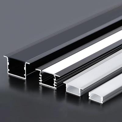 2010 2310 Черный светодиодный алюминиевый профиль U-образный канал Черный молочный рассеиватель настенный светильник для шкафа кухонная линейная полоса света
