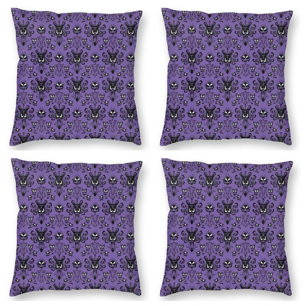 Haunted Mansion Pillow Sofa Halloween Ghost Happy Haunts Modern Cushion Cover Pillowcase 45x45cm 18x18Inch