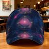 Регулируемая Бейсболка Snapback с Принтом Космические Круги Подходит для Встреч Компанией Рождественская Кепка с Планетами Повседневная Носка Вечеринки