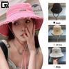 Women's Candy Color Wide Brim Fisherman Hat with Full Face Cover