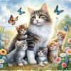 Diy Diamond Painting Animal Cat Flowers Full Rhinestone Embroidery Cross Stitch Butterfly Mosaic Picture Wall