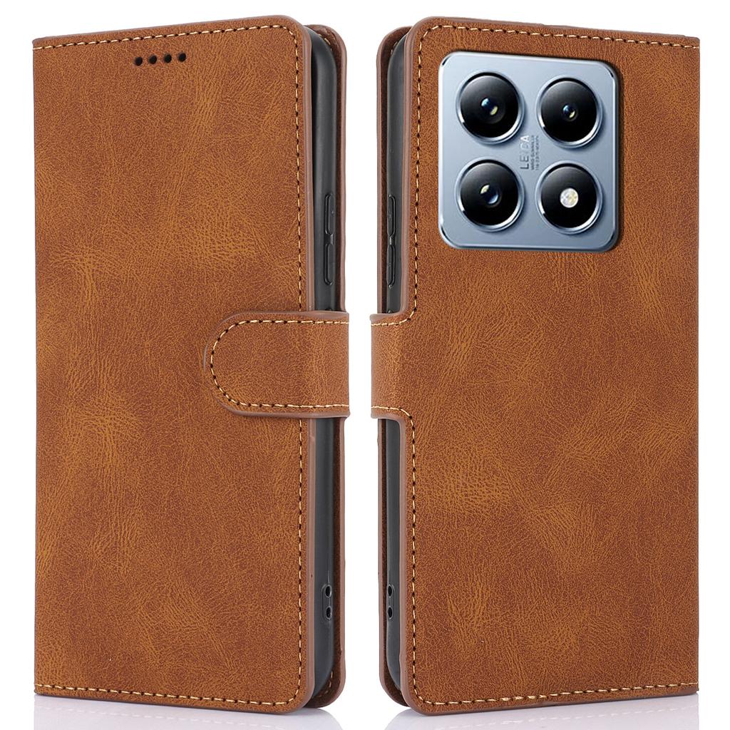 Для Xiaomi 14T Pro Чехол из ПУ кожи Чехол для телефона с кошельком Подставка Вид