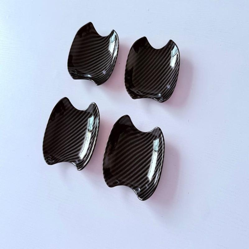 For Toyota Grand Highlander 2024 2025 ABS carbonfiber Side Door Handle Cover Trim Door Bowl cap Sticker Protector Accessories