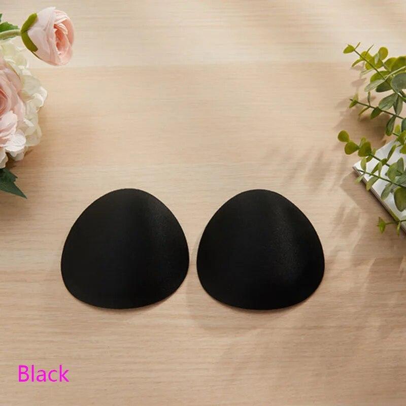 1 Pair Summer Swimsuit Padding Inserts Sponge Foam Bra Pads Women Chest Cups Breast Bra Bikini Inserts Chest Pad 2 Colors