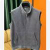 Polar Fleece Stand-up Collar Vest Men's Autumn and Winter Plus Velvet Thickened Double-sided Austrian Fleece Sleeveless Cardigan Jacket Vest
