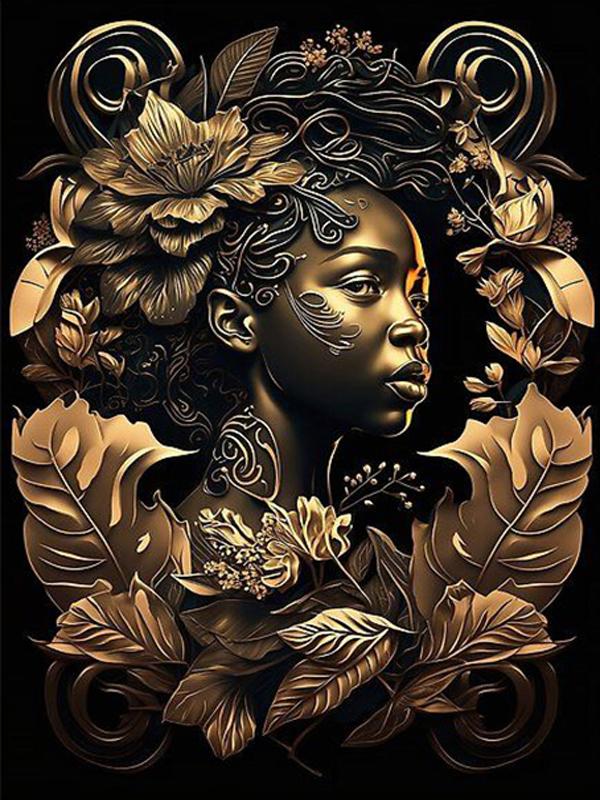 Diamond Painting New Arrivals African Woman Diy Full Square Round Drill Rhinestone Embroidery Girl Mosaic Cross Stitch Kits Wall Decor FG1914