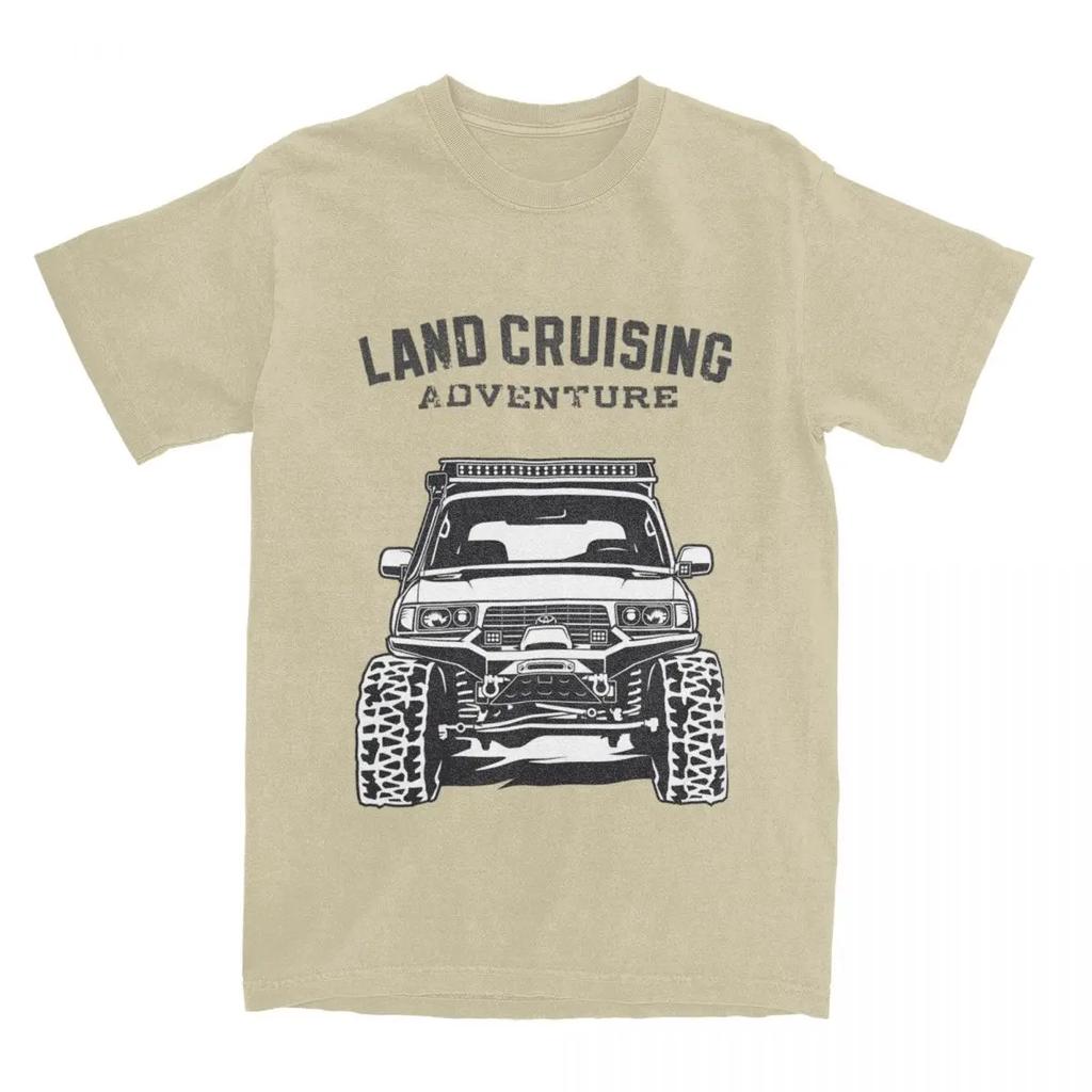 Винтажные футболки Landcruising Adventure Land Cruiser 80 Off Road для мужчин Pure FJ80 Off-road Car Tee Shirt Graphic Clothing