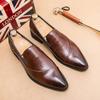 New Men's Dress Leather Shoes Luxury Fashion Groom Wedding Shoes Men Italian Style Oxford Shoes Plus Size 38-48