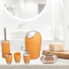 6Pcs/Set Bathroom Kit Lotion Bottle Mouthwash Cup Toothbrush Cup Soap Box Toilet Brush Trash Can Set Toiletries Organizer