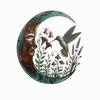 Crescent Moon Metal Wall Decor Lightweight for Garden Room, Entryway