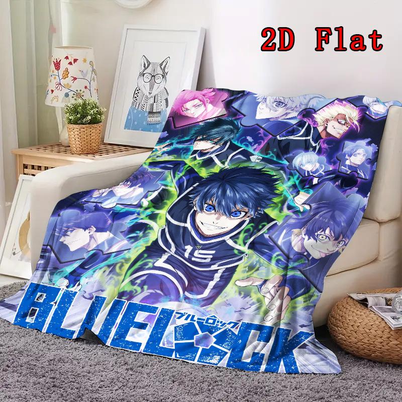 Blue Lock anime print 2D Flat Pattern Flannel Blanket High quality All Seasons Warmth and Comfort Perfect for Christmas Gifts.PMT0914420
