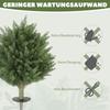 60 cm Artificial Cypress Tree with Ground Stake, Set of 2 Artificial Plants for Indoor & Outdoor, UV Resistant, Green