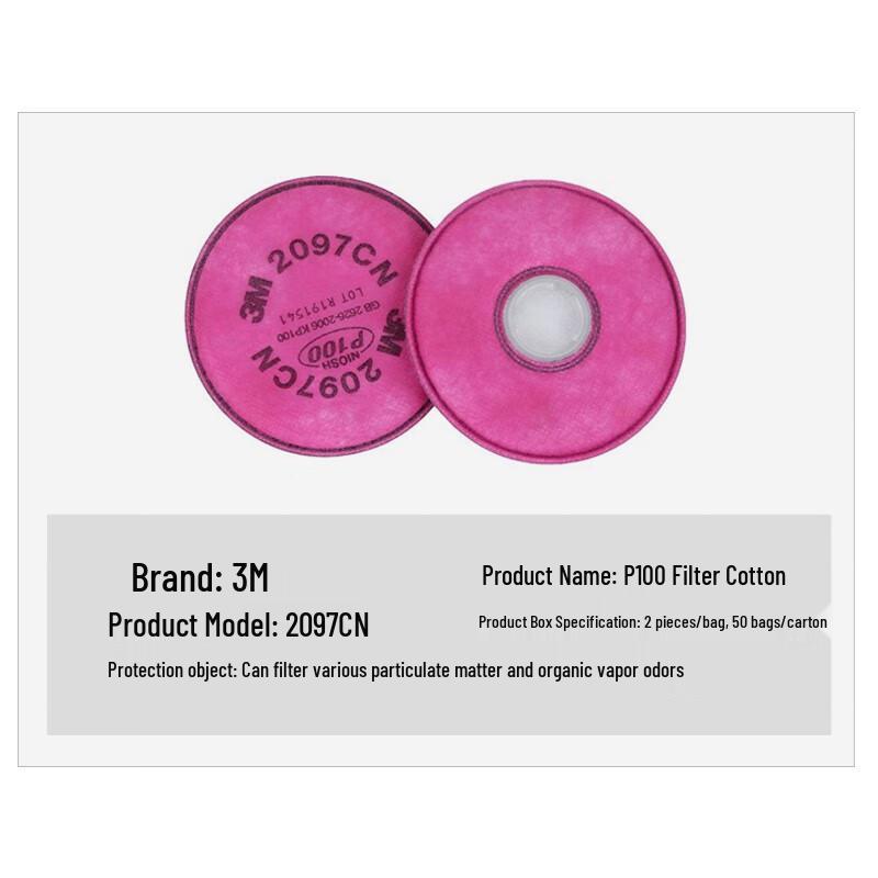 3M 2097CN P100 Particulate & Organic Vapor Filters