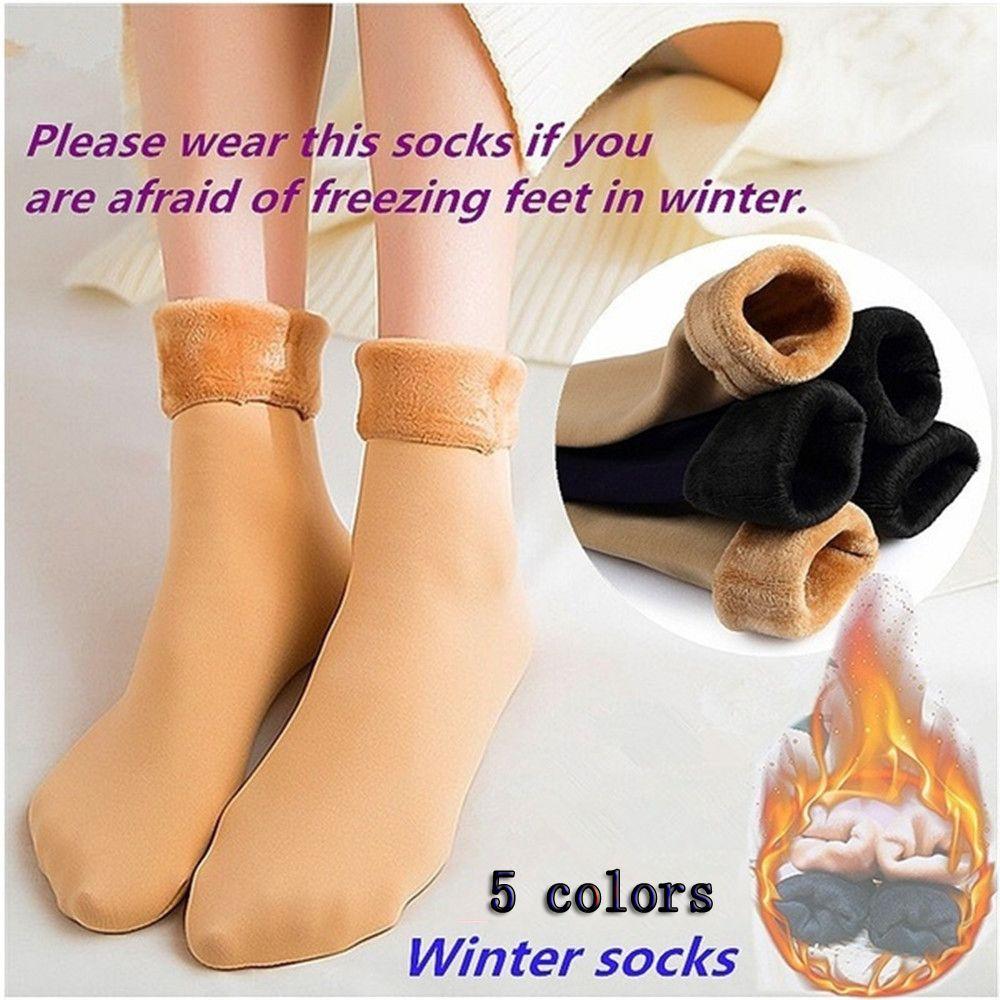Seamless Thermal Wool Cashmere Velvet Floor Hosiery Sleeping Socks Thicken Snow Socks