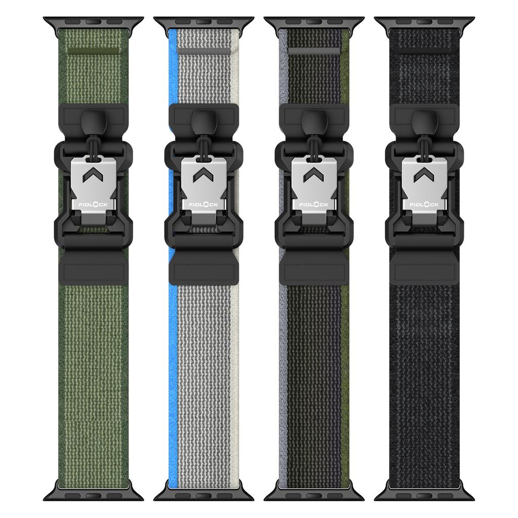 Ремешок для Apple Watch Series 10 Ultra 9 8 7 SE 6 5 4 3 2 1 46 мм 49 мм 45 мм 44 мм 42 мм Магнитный нейлоновый спортивный ремешок FIDLOCK