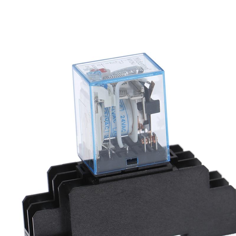 Ac220V 12Vdc 24Vdc 24Vac 5A 8Pin катушка питания My2N-J реле Hh52P с гнездом базы
