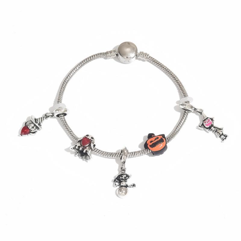 Halloween Pumpkin Bracelet Ornaments Niche Premium Hip Hop Cold Metal Ghost Bracelet