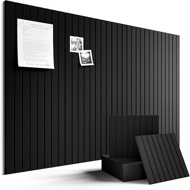 6 Pcs Polyester Fiber Vertical Soundproof Panels, 11.81 X 11.81 X 0.35 in, High Density Wall Decor for Home Office Cinema Studio
