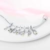 Fit 3mm 925 Bracelets 925 Silver Color 26 Gold Heart Zircon Letter Charms Beads DIY Creative Birthday Jewelry Gifts